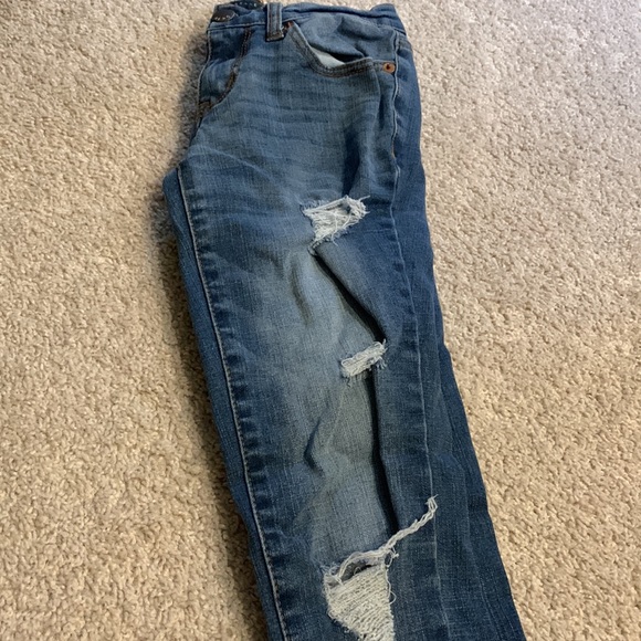 Aeropostale Blue Ripped Skinny Jeans - Picture 2 of 6